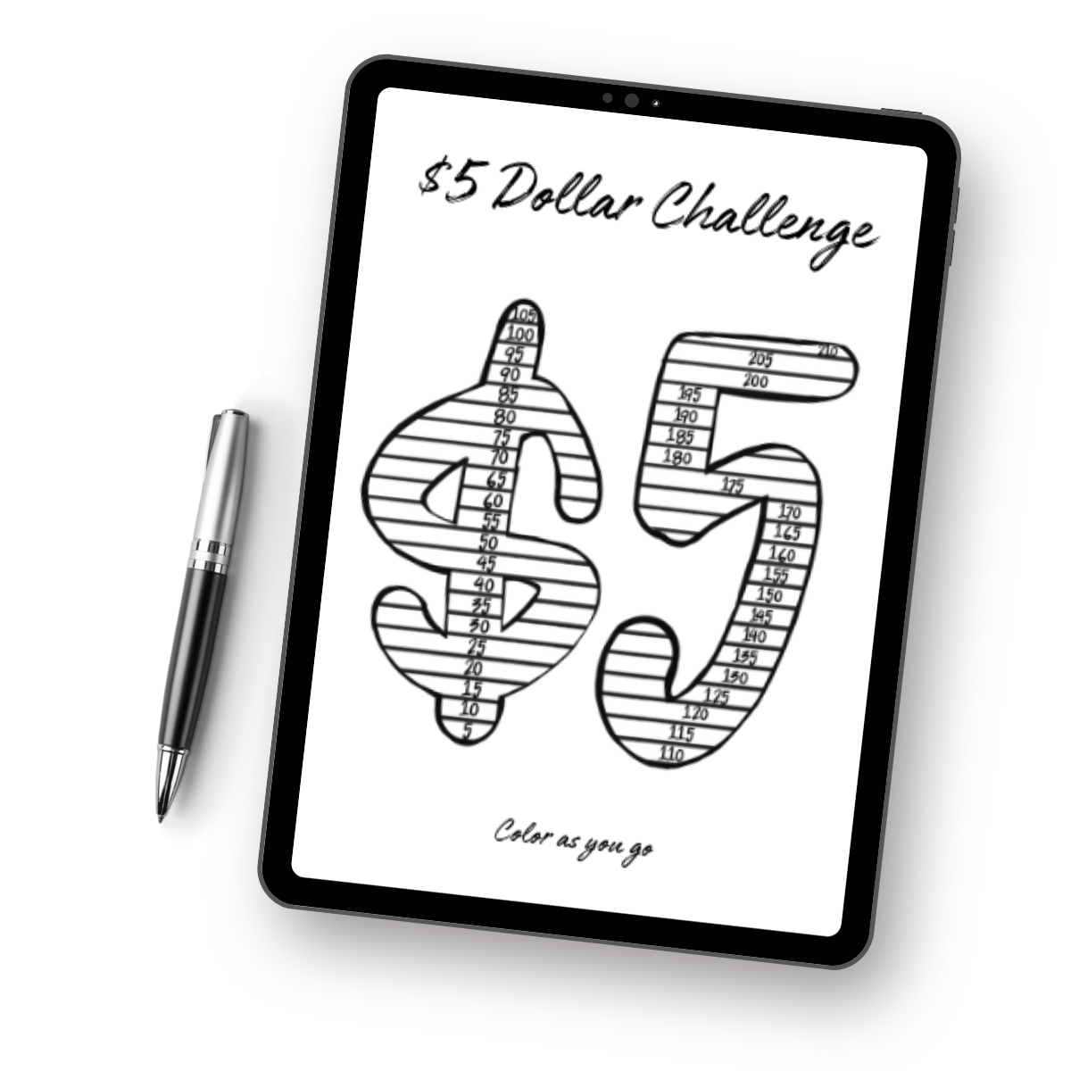 Color as you go Dollar Challenge