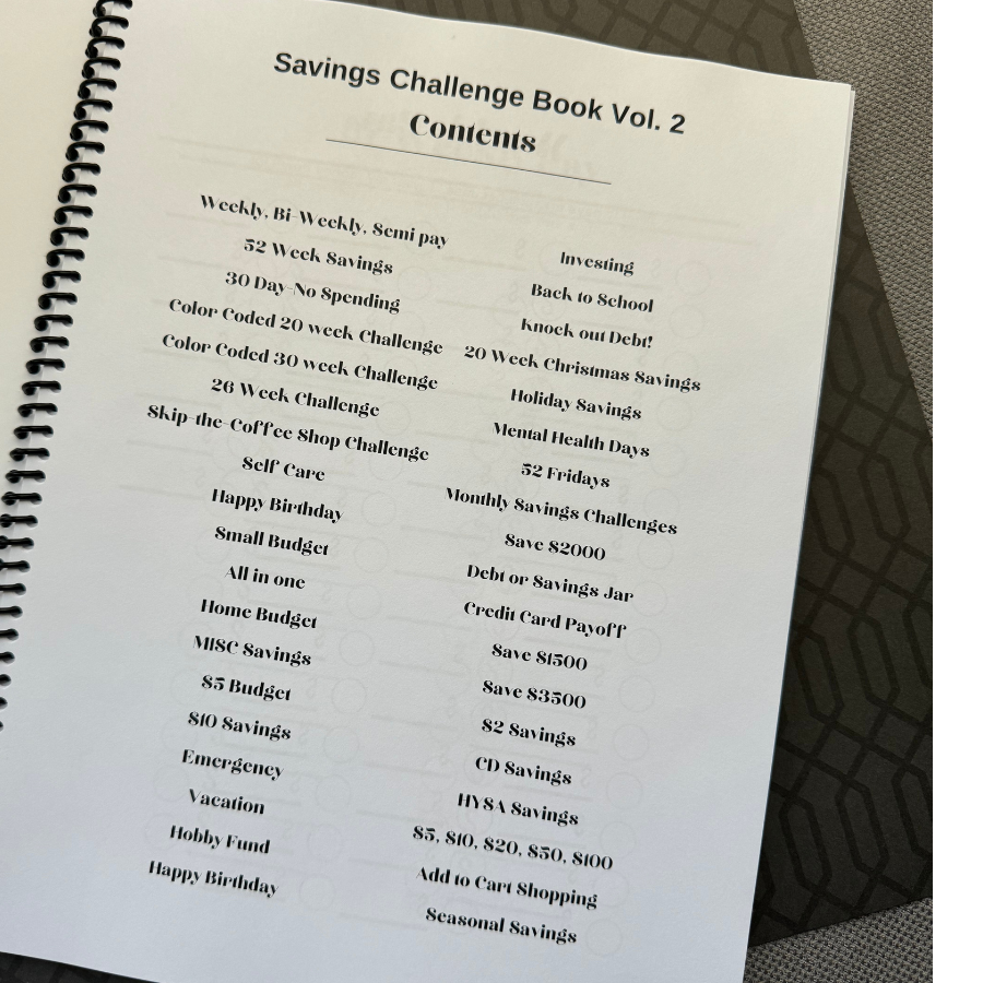 Savings Challenge Book: Vol 2