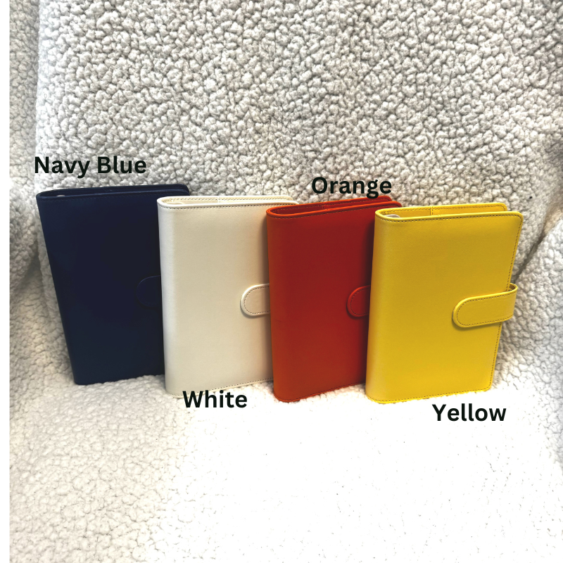 Leather Notebook Binder 6 Ring Binder for A6 Magnetic Buckle Closure
