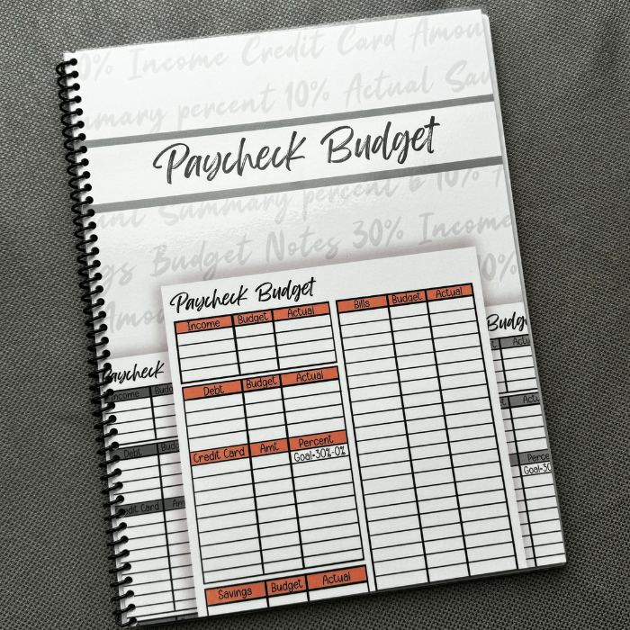 Paycheck Budget  Pad/ Notebook