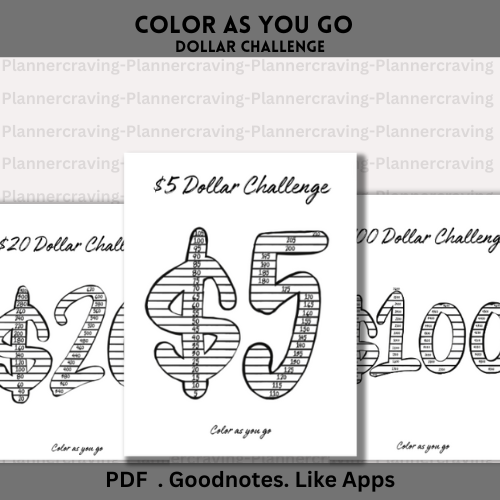 Color as you go Dollar Challenge
