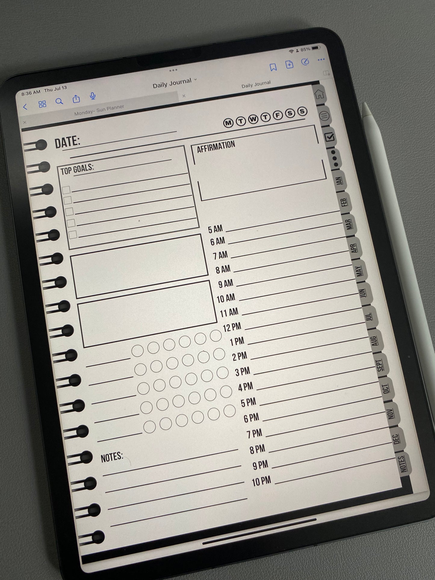 Digital Daily Journal Book | Planner