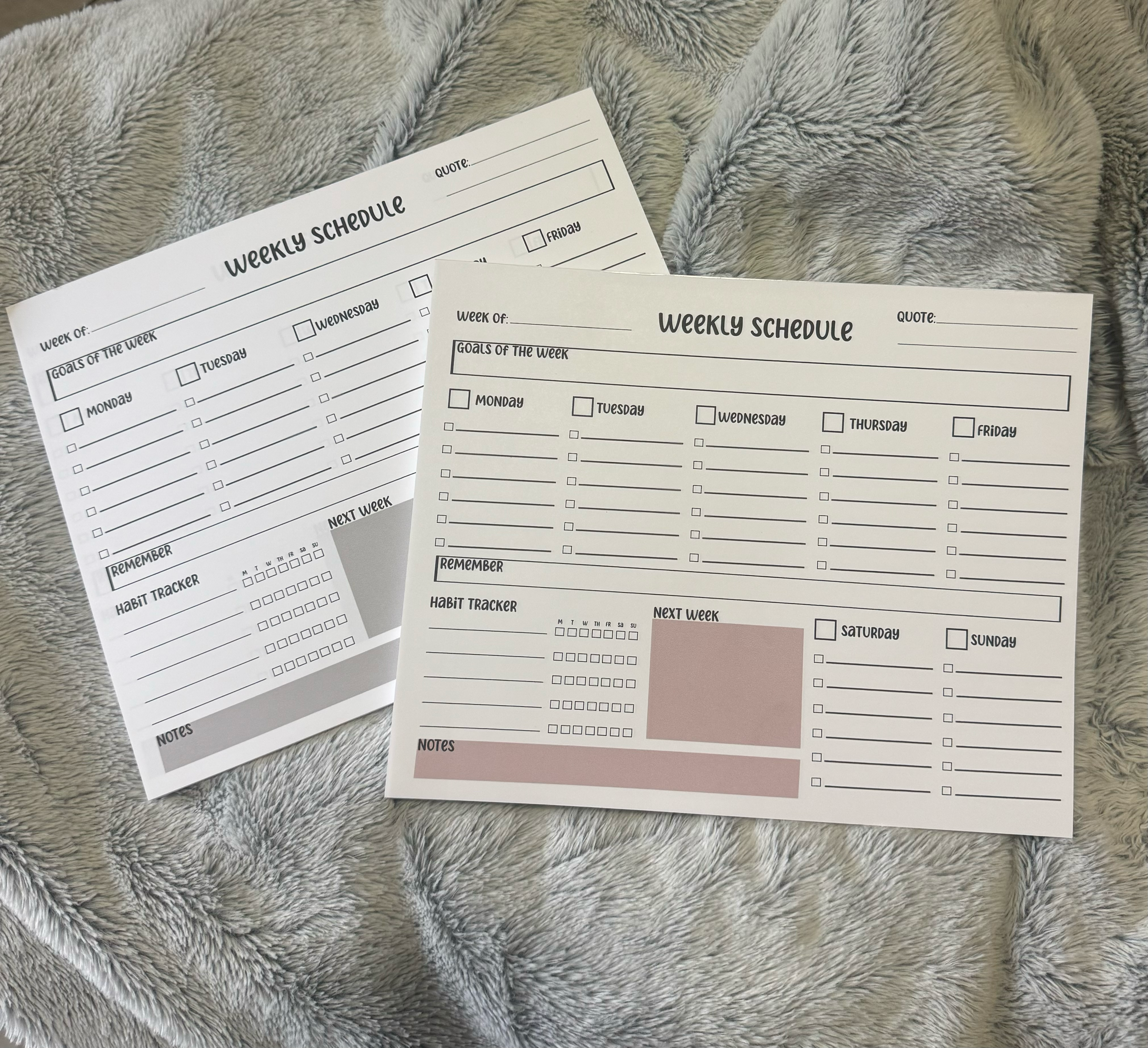 Weekly Planner Notepad with To Do List