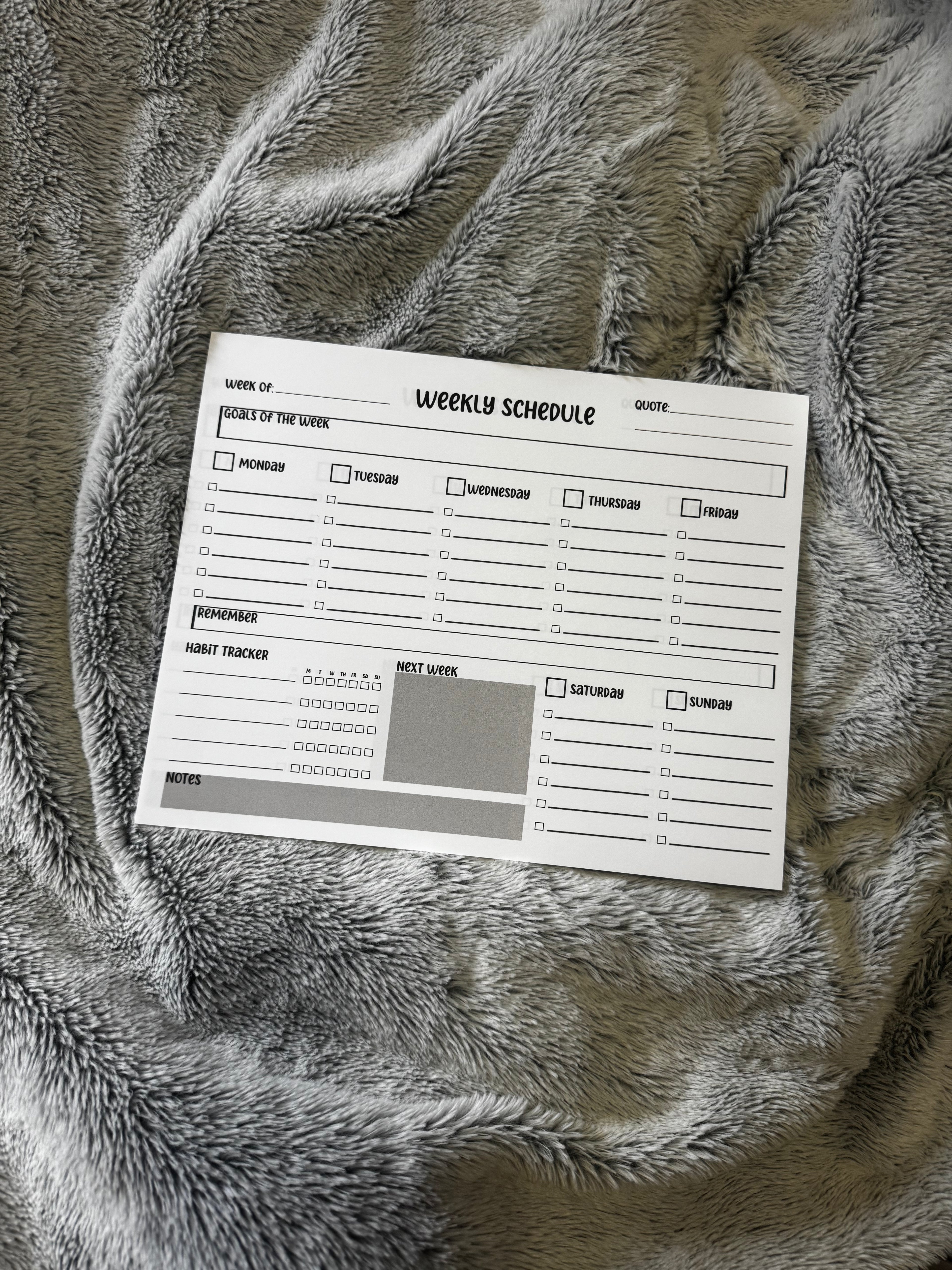 Weekly Planner Notepad with To Do List