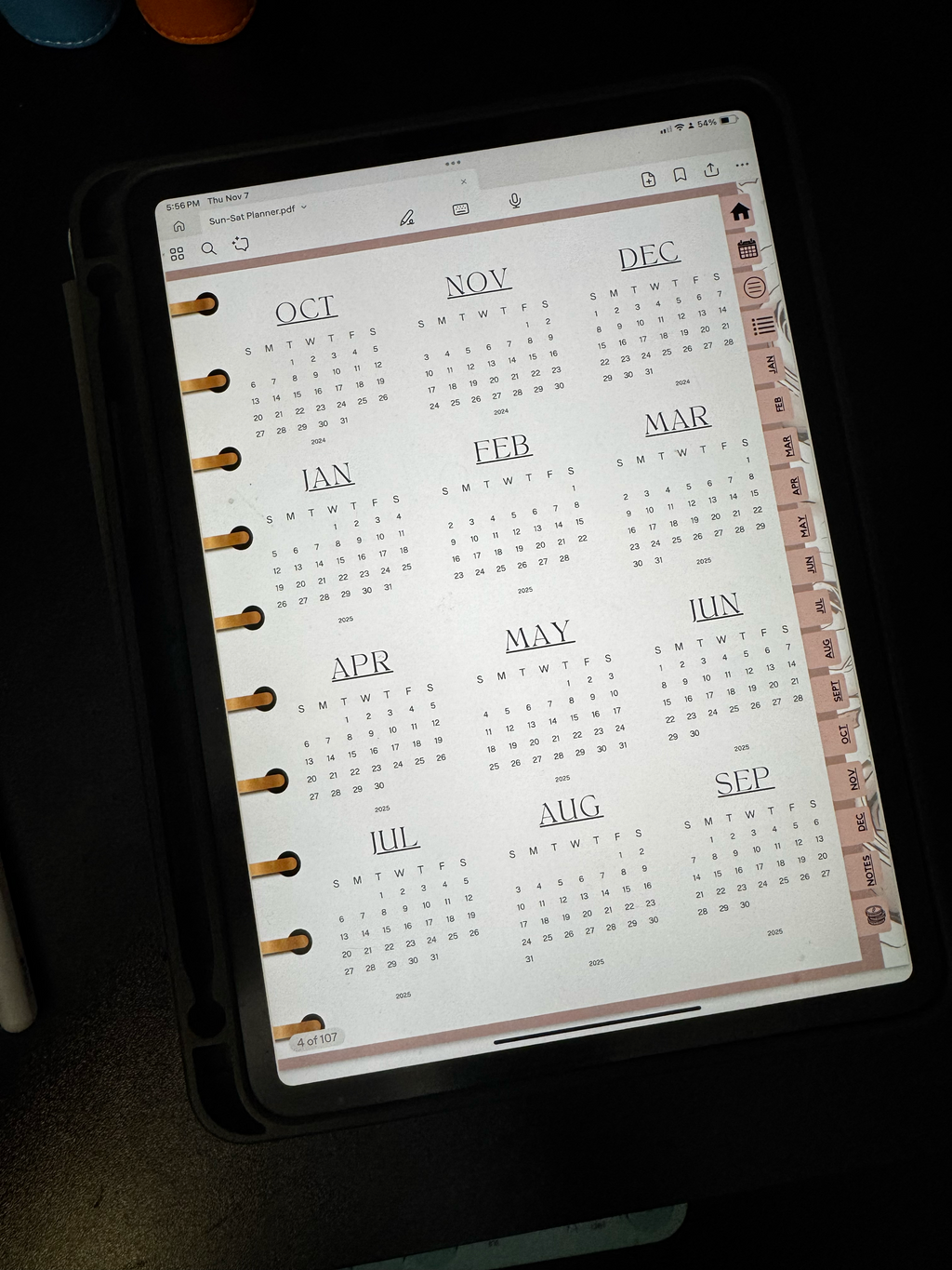Floral Digital Monthly 24'-26' | Planner