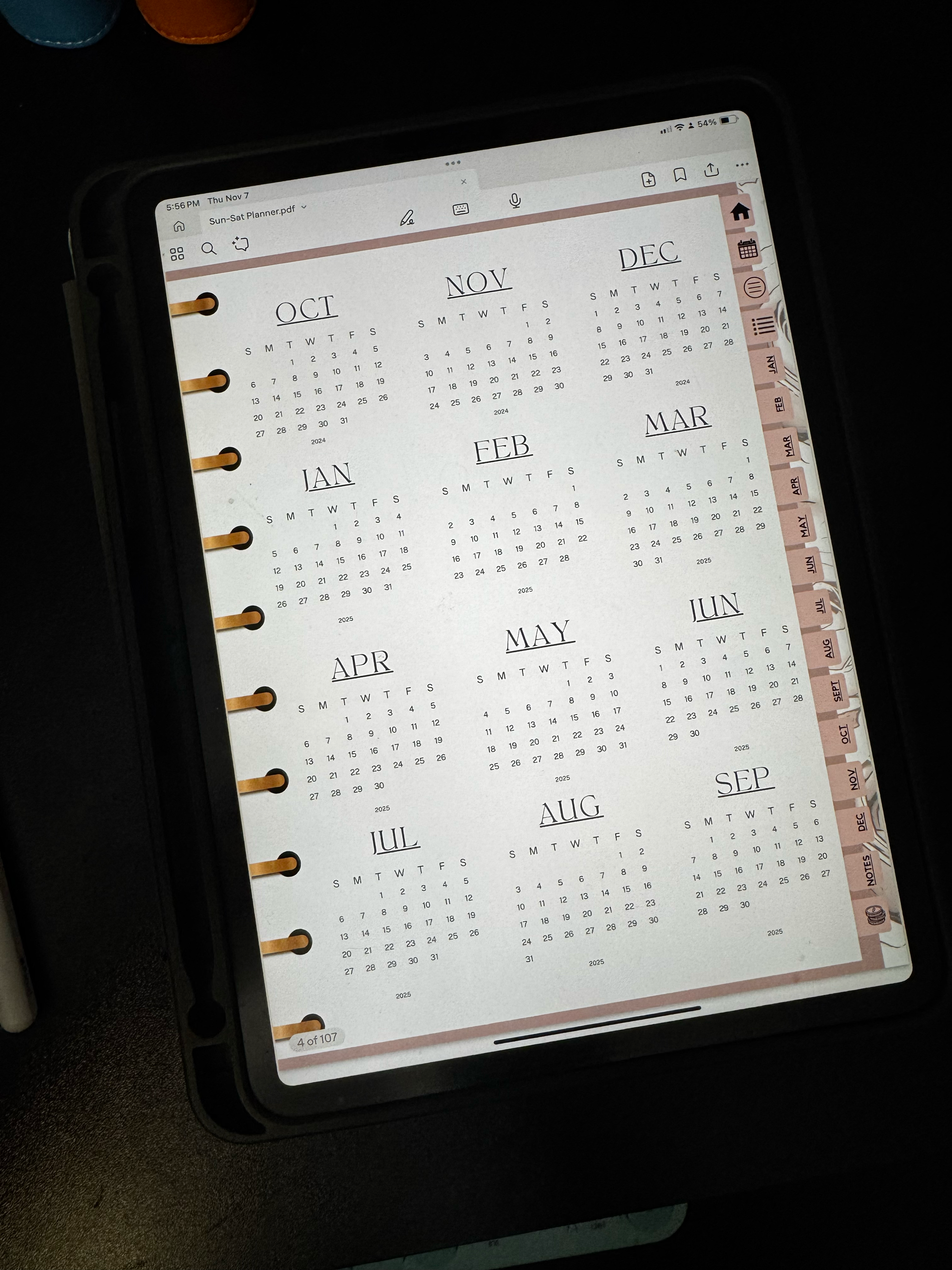 Floral Digital Monthly 24'-26' | Planner