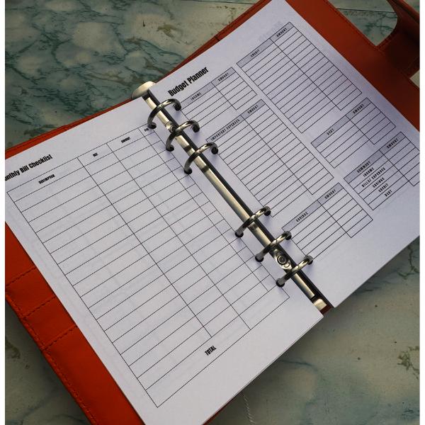 Undated Monthly A6 Budget Planner Inserts